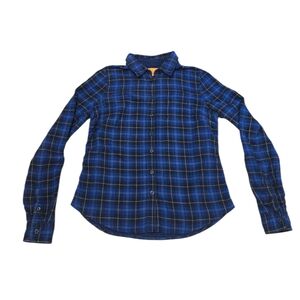 3 for $5 Joe Fresh 100% Cotton Blue Plaid Shirt Medium